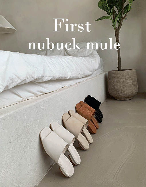 [lucky days][made prostj] First nubuck mule (4colors&amp;2types)